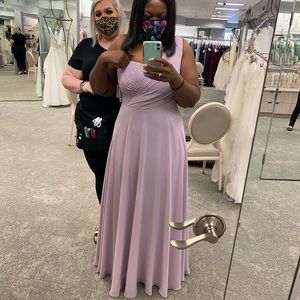 Rose quartz bridesmaid dress